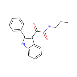 CCCNC(=O)C(=O)c1c(-c2ccccc2)[nH]c2ccccc12 ZINC000008306504