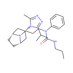 CCCNC(=O)N(CCCN1[C@H]2CC[C@@H]1C[C@H](n1c(C)nnc1C(C)C)C2)c1ccccc1 ZINC000101466098