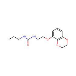 CCCNC(=O)NCCOc1cccc2c1OCCO2 ZINC000013781806