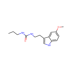 CCCNC(=O)NCCc1c[nH]c2ccc(OC)cc12 ZINC000001535293