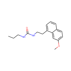 CCCNC(=O)NCCc1cccc2ccc(OC)cc12 ZINC000001535317