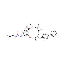 CCCNC(=O)Nc1ccc2c(c1)OC[C@H](C)N(Cc1ccc(-c3ccccn3)cc1)C[C@@H](C)[C@@H](OC)CN(C)C2=O ZINC000095602420