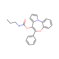 CCCNC(=O)OC1=C(c2ccccc2)Oc2ccccc2-n2cccc21 ZINC000013491308