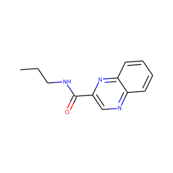 CCCNC(=O)c1cnc2ccccc2n1 ZINC000012982303