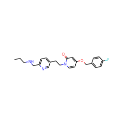 CCCNCc1ccc(CCn2ccc(OCc3ccc(F)cc3)cc2=O)cn1 ZINC000045245670