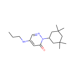 CCCNc1cnn(C2CC(C)(C)CC(C)(C)C2)c(=O)c1 ZINC000118640439