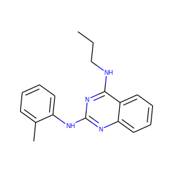 CCCNc1nc(Nc2ccccc2C)nc2ccccc12 ZINC000045189464