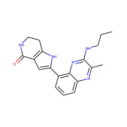 CCCNc1nc2c(-c3cc4c([nH]3)CCNC4=O)cccc2nc1C ZINC000222360358