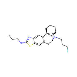 CCCNc1nc2cc3c(cc2s1)C[C@@H]1[C@@H]2CCCC[C@]32CCN1CCCF ZINC000071329407