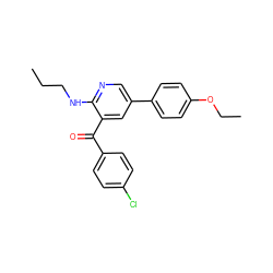 CCCNc1ncc(-c2ccc(OCC)cc2)cc1C(=O)c1ccc(Cl)cc1 ZINC000096285667