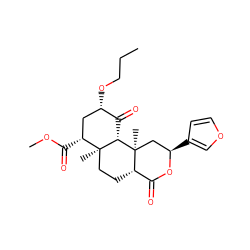 CCCO[C@H]1C[C@@H](C(=O)OC)[C@]2(C)CC[C@H]3C(=O)O[C@H](c4ccoc4)C[C@]3(C)[C@H]2C1=O ZINC000028525164