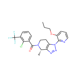 CCCOc1cccnc1-n1nnc2c1CCN(C(=O)c1cccc(C(F)(F)F)c1Cl)[C@H]2C ZINC000225978890