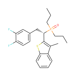 CCCP(=O)(CCC)[C@@H](Cc1ccc(F)c(F)c1)c1sc2ccccc2c1C ZINC000084635365