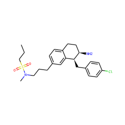 CCCS(=O)(=O)N(C)CCCc1ccc2c(c1)[C@H](Cc1ccc(Cl)cc1)[C@H](N)CC2 ZINC000088260979