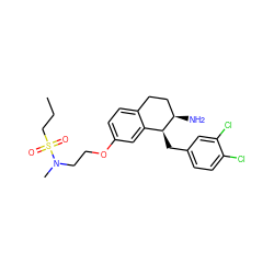 CCCS(=O)(=O)N(C)CCOc1ccc2c(c1)[C@H](Cc1ccc(Cl)c(Cl)c1)[C@H](N)CC2 ZINC000088260531