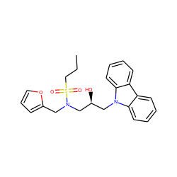 CCCS(=O)(=O)N(Cc1ccco1)C[C@@H](O)Cn1c2ccccc2c2ccccc21 ZINC000148491257