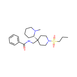 CCCS(=O)(=O)N1CCC(CNC(=O)c2ccccc2)([C@@H]2CCCCN2C)CC1 ZINC000040865698