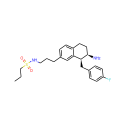 CCCS(=O)(=O)NCCCc1ccc2c(c1)[C@H](Cc1ccc(F)cc1)[C@H](N)CC2 ZINC000088260924