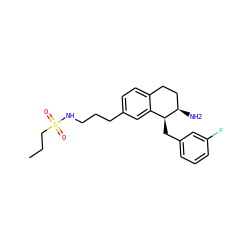 CCCS(=O)(=O)NCCCc1ccc2c(c1)[C@H](Cc1cccc(F)c1)[C@H](N)CC2 ZINC000088260908