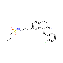 CCCS(=O)(=O)NCCCc1ccc2c(c1)[C@H](Cc1ccccc1Cl)[C@H](N)CC2 ZINC000088260916