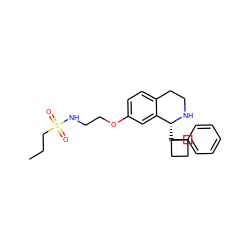 CCCS(=O)(=O)NCCOc1ccc2c(c1)[C@@H](C1(c3ccccc3)CCC1)NCC2 ZINC000114980510