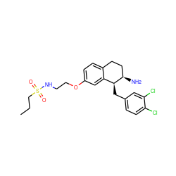 CCCS(=O)(=O)NCCOc1ccc2c(c1)[C@H](Cc1ccc(Cl)c(Cl)c1)[C@H](N)CC2 ZINC000202732826