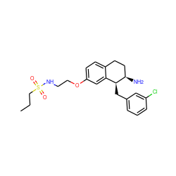 CCCS(=O)(=O)NCCOc1ccc2c(c1)[C@H](Cc1cccc(Cl)c1)[C@H](N)CC2 ZINC000142516518