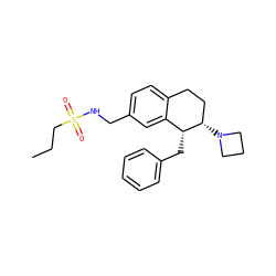 CCCS(=O)(=O)NCc1ccc2c(c1)[C@@H](Cc1ccccc1)[C@@H](N1CCC1)CC2 ZINC000088261020