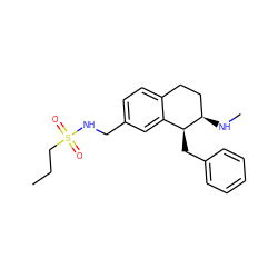 CCCS(=O)(=O)NCc1ccc2c(c1)[C@H](Cc1ccccc1)[C@H](NC)CC2 ZINC000140439041