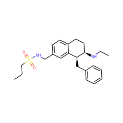 CCCS(=O)(=O)NCc1ccc2c(c1)[C@H](Cc1ccccc1)[C@H](NCC)CC2 ZINC000088260888