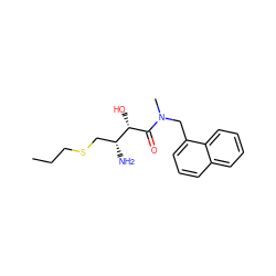 CCCSC[C@@H](N)[C@H](O)C(=O)N(C)Cc1cccc2ccccc12 ZINC000027899004