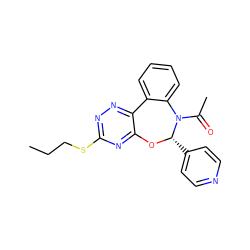 CCCSc1nnc2c(n1)O[C@@H](c1ccncc1)N(C(C)=O)c1ccccc1-2 ZINC000002470456