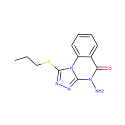 CCCSc1nnc2n(N)c(=O)c3ccccc3n12 ZINC000002394149