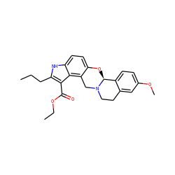 CCCc1[nH]c2ccc3c(c2c1C(=O)OCC)CN1CCc2cc(OC)ccc2[C@@H]1O3 ZINC000013474842