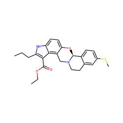 CCCc1[nH]c2ccc3c(c2c1C(=O)OCC)CN1CCc2cc(SC)ccc2[C@@H]1O3 ZINC000013474843