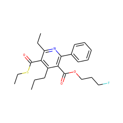 CCCc1c(C(=O)SCC)c(CC)nc(-c2ccccc2)c1C(=O)OCCCF ZINC000013672392