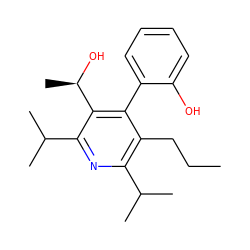 CCCc1c(C(C)C)nc(C(C)C)c([C@@H](C)O)c1-c1ccccc1O ZINC000013860559