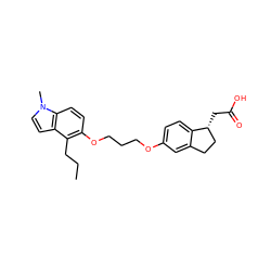 CCCc1c(OCCCOc2ccc3c(c2)CC[C@H]3CC(=O)O)ccc2c1ccn2C ZINC000014977262