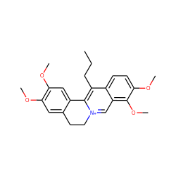 CCCc1c2[n+](cc3c(OC)c(OC)ccc13)CCc1cc(OC)c(OC)cc1-2 ZINC000038457296