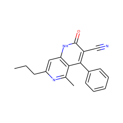 CCCc1cc2[nH]c(=O)c(C#N)c(-c3ccccc3)c2c(C)n1 ZINC000299866139