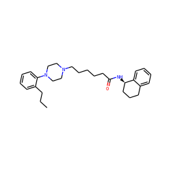 CCCc1ccccc1N1CCN(CCCCCC(=O)N[C@@H]2CCCc3ccccc32)CC1 ZINC000014975960