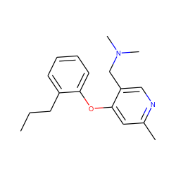 CCCc1ccccc1Oc1cc(C)ncc1CN(C)C ZINC000029125150