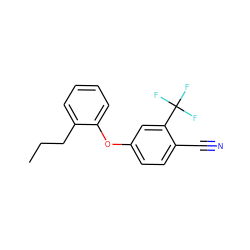 CCCc1ccccc1Oc1ccc(C#N)c(C(F)(F)F)c1 ZINC000040891992