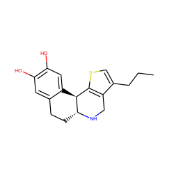 CCCc1csc2c1CN[C@@H]1CCc3cc(O)c(O)cc3[C@@H]21 ZINC000013762046