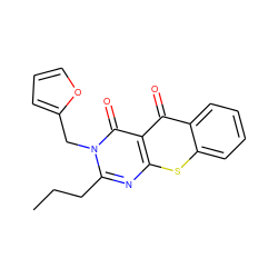 CCCc1nc2sc3ccccc3c(=O)c2c(=O)n1Cc1ccco1 ZINC000002441742