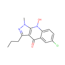 CCCc1nn(C)c2c1c(=O)c1cc(Cl)ccc1n2O ZINC000014959870