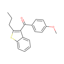 CCCc1sc2ccccc2c1C(=O)c1ccc(OC)cc1 ZINC001772632538