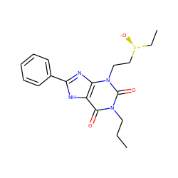 CCCn1c(=O)c2[nH]c(-c3ccccc3)nc2n(CC[S@@+]([O-])CC)c1=O ZINC000045370972