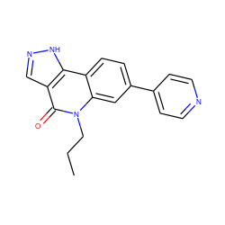 CCCn1c(=O)c2cn[nH]c2c2ccc(-c3ccncc3)cc21 ZINC000205029273