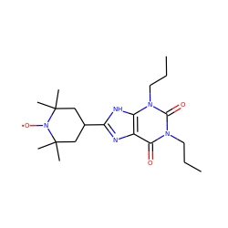 CCCn1c(=O)c2nc(C3CC(C)(C)N([O])C(C)(C)C3)[nH]c2n(CCC)c1=O ZINC000101485404